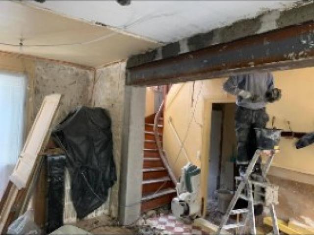 Travaux gros œuvre ( partie maçonnerie ) pour renforcement d'une maison ancienne  en pierre  Houilles 78800 